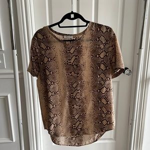 EQUIPMENT snakeskin silk shirt size medium